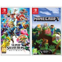 nintendo switch super smash bros ultimate  minecraft bundle