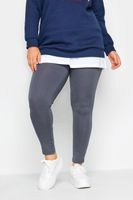 yours leggings grises elasticos mujer curvy y tallas grandes yours