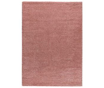 Alfombra lisa de pelo alto en rosa atlas, 60x120 cm - atticgo