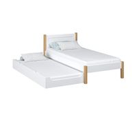 cama individual con cajon para colchon n02 blanco  roble