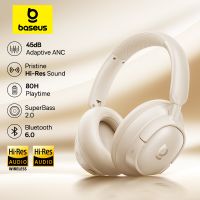 auriculares inalambricos baseus bass eh10 nc con bluetooth 60 cancelacion de ruido de 45 db auriculares supraaurales con audio espacial 80 horas de duracion