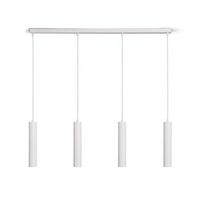 lampara colgante aluminio aritz 4 focos blanco