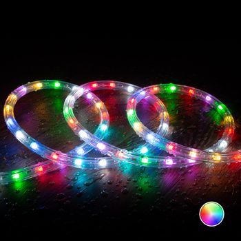 Manguera Led Redonda 220v Ac 36 Led/m Rgb Ip65 Corte 100 Cm A Medida Rgb 7 M