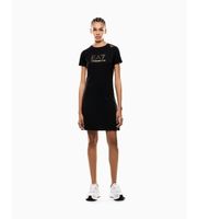 ea7 para mujer 7w000478af12500 vestido alie negro m casual viscosa manga corta