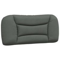 cabecero cama mueble de dormitorio de cama acolchado tela oscuro 80 cm gris m020004415
