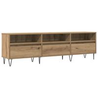 mueble de tv  mueble de salon  gabinete de tv madera de ingenieria roble artisan 150x30x445 cm