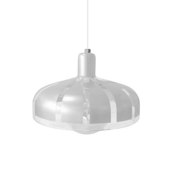 Lámpara de suspensión campana  vidrio blanco D29 cm
