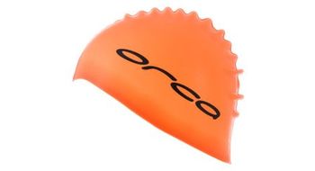 Gorro de natacion de silicona orca naranja