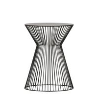 mesa auxiliar de metal negro