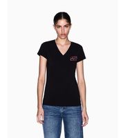 ax armani exchange para mujer xw002318af16294uc001 camiseta essential negro xs casual algodon manga corta