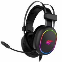 auriculares havit h2016u con cable alambrico gaming cancelacion de ruido rgb negros