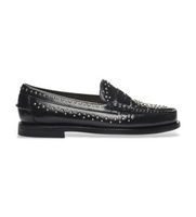sebago para mujer 78118kw mocasines de piel dan studs negro 37 plano 1 a 3cm ninguno casual fiesta clasico