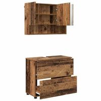 juego de muebles de bano 2 uds madera vieja 765 x 35 x 64 cm vidaxl