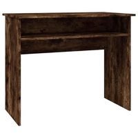 mesa de escritorio   escritorio de despacho  escritorio madera contrachapada color roble ahumado 90x50x74 cm