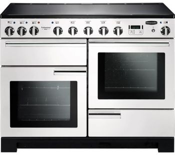RANGEMASTER Professional Deluxe 110 Induction Range Cooker - White & Chrome, White