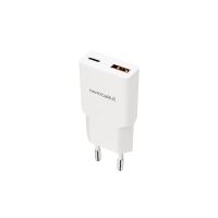 cargador nanocable 10102028 usb-c pd 30w y usb-a qc pps blanco