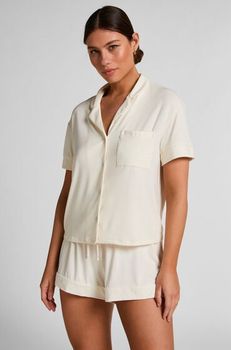 Hunkemöller Pantalón corto de jersey Essential Blanco