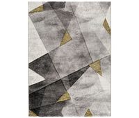 alfombra geometrica en gris bianca 120x170 cm - atticgo