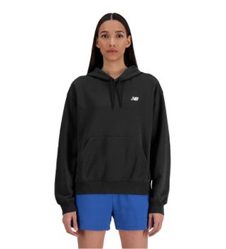 New Balance para mujer. WT41507 Sudadera Sport Essentials de rizo francés negro (S), Casual, Deportivo, Algodón, Multideporte