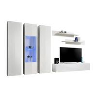 mueble de tv fly c4 diseno color blanco brillante mueble colgante moderno y de moda para su sala de estar
