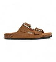 pepe jeans para hombre pms80002 sandalias bio double kepler marron 42 plano 1 a 3cm ninguno casual