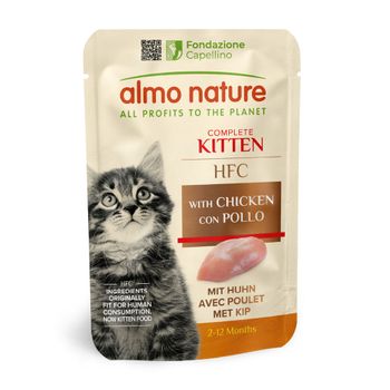 Almo Nature HFC Kitten en bolsitas - Pollo (24 x 55 g) - Pack Ahorro