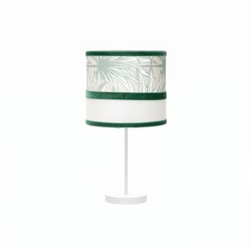 Sobremesa peq. caledonia 1xe14 blanco/verde 43x17x17cm