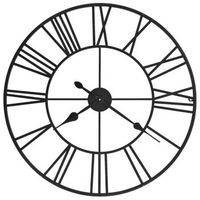 reloj de pared vintage movimiento cuarzo metal 80 cm xxl vidaxl