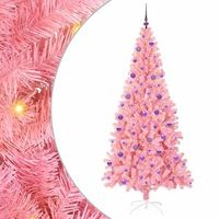 arbol de navidad  decoraciones de navidad con 300 led con soporte rosa 210 cm pvc