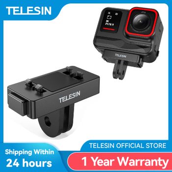 Adaptador magnético de dos garras TELESIN, accesorios para cámara de acción, para Insta 360 Ace Pro.