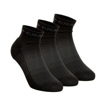 Craft Core Dry Mid Calcetines Para Correr Pack De 3-Negro