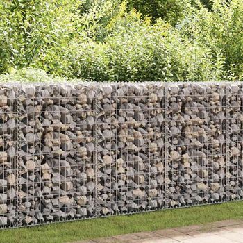 Cesta De Muro De Gaviones | Gavión Para Piedras | Gavión Decorativo Acero Galvanizado 200x50x100 Cm Cfw407712
