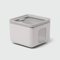 recipiente cuadrado para alimentos de polipropileno gris - xs