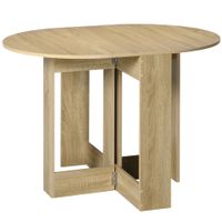 mesa plegable 104x76x737 cm roble