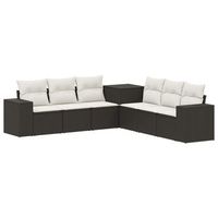 juego de sofa 7 uds negro y blanco crema vidaxl