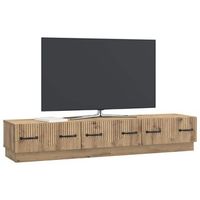 mueble de tv  mueble de salon  gabinete de tv con cajon roble artesanal 147 x 345 x 27 cm