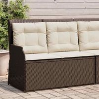 sillon reclinable de jardin  silla de exterior con cojines ratan sintetico marron cfw927019