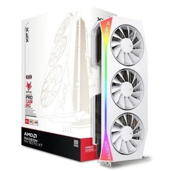XFX MERCURY AMD Radeon RX 9070 XT OC Triple Fan 16GB GDDR6 FSR 4 Blanca