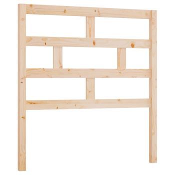 Cabecero Cama Mueble De Dormitorio De Cama Madera Maciza De Pino 96 X 4 X 100 Cm Marrón M02_0005159