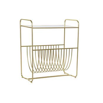 Revistero Metal Espejo 76x35x83 Dorado