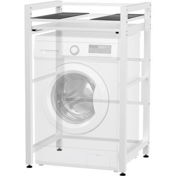 Estanteria Para Lavadora Alara Metal Blanco 60x60x180 Cm Clp