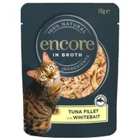 encore en bolsitas 16 x 70 g comida humeda para gatos - atun y jaramugo