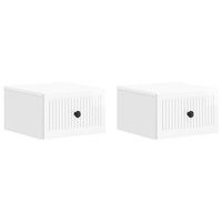 mesita de noche de pared 2 pcs brillante 33 x 345 x 20 cm vidaxl
