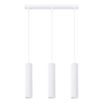 Lámpara colgante moto blanco, 3 luces