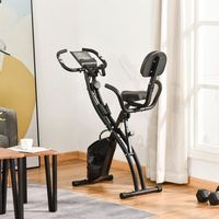 bicicleta estatica plegable homcom acero abs 105x48x118 cmnegro