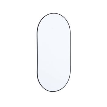 Espejo Ovalado De Aluminio Decorativo De Pared, 120cm, Negro