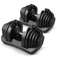 juego de 2 mancuernas ajustables de 5 a 40 kg