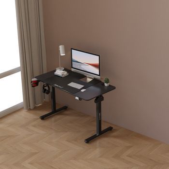 Escritorio Ajustable En Altura Stryn Aglomerado/acero 120x60cm - Negro [pro.tec]