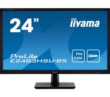 IIYAMA ProLite E2483HSU-B5 Full HD 24” LCD Monitor - Black, Black