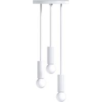 lampara de techo de diseno - lampara colgante - 3 brazos - troy blanco